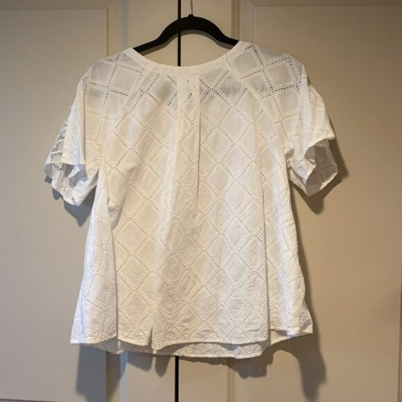 Madewell White Cut Out Shoulder Top - Picture 5 of 5